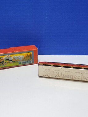 Vintage Hohner Alpen Echo German Harmonica in Box Key of C